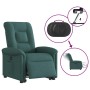 Sillón eléctrico reclinable elevable de tela verde oscuro