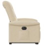 Sillón eléctrico reclinable elevable de tela color crema