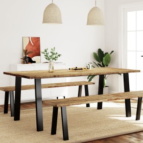 Esstisch aus massivem Akazienholz 200x90x75 cm von vidaXL, Küchen- und Esstische - Ref: Foro24-353299, Preis: 283,83 €, Rabat...