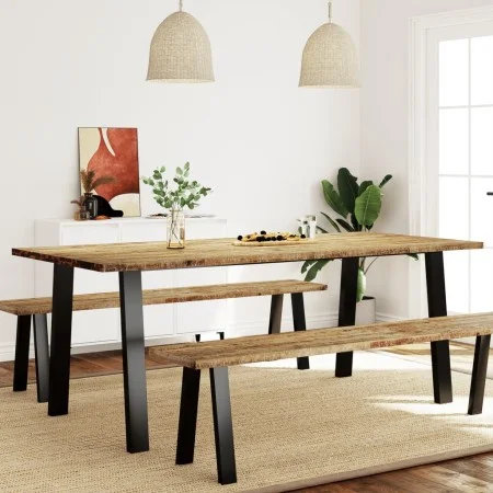 Esstisch aus massivem Akazienholz 200x90x75 cm von vidaXL, Küchen- und Esstische - Ref: Foro24-353299, Preis: 260,42 €, Rabat...