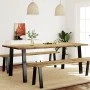 Esstisch aus massivem Akazienholz 200x90x75 cm von vidaXL, Küchen- und Esstische - Ref: Foro24-353299, Preis: 260,42 €, Rabat...