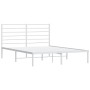 Metallbettgestell mit weißem Kopfteil 135x190 cm von vidaXL, Betten und Lattenroste - Ref: Foro24-352367, Preis: 101,19 €, Ra...