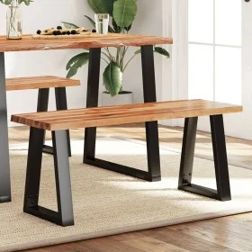 Bench with live edge solid acacia wood 110 cm by vidaXL, Benches for halls and storage - Ref: Foro24-353293, Price: 130,22 €,...