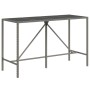 Gartentisch und Hochhocker und Kissen 7 Stück graues PE-Rattan von vidaXL, Gartensets - Ref: Foro24-3200653, Preis: 591,11 €,...