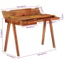 Schreibtisch aus massivem Akazienholz mit Schubladen 110x50x77 cm von vidaXL, Schreibtische - Ref: Foro24-353304, Preis: 230,...