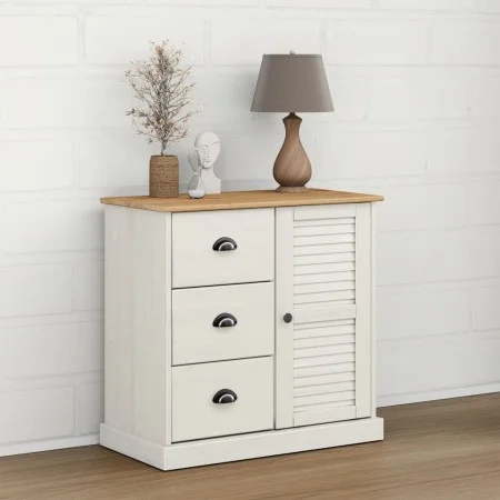 VIGO sideboard with drawers solid white pine wood 78x40x75 cm by vidaXL, Sideboards - Ref: Foro24-353200, Price: 167,15 €, Di...