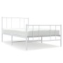 Metallbettgestell mit Kopf- und Fußteil weiß 107x203 cm von vidaXL, Betten und Lattenroste - Ref: Foro24-352543, Preis: 83,09...