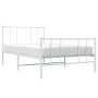 Metallbettgestell mit Kopf- und Fußteil weiß 107x203 cm von vidaXL, Betten und Lattenroste - Ref: Foro24-352543, Preis: 83,09...