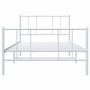 Metallbettgestell mit Kopf- und Fußteil weiß 107x203 cm von vidaXL, Betten und Lattenroste - Ref: Foro24-352543, Preis: 83,09...