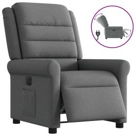 Sillón reclinable eléctrico de tela gris oscuro Sillón reclinable eléctrico de tela gris oscuro