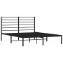 Bettgestell mit schwarzem Metallkopfteil 120x200 cm von vidaXL, Betten und Lattenroste - Ref: Foro24-352317, Preis: 92,70 €, ...
