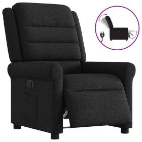 Sillón reclinable eléctrico de tela negro Sillón reclinable eléctrico de tela negro