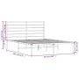 Bettgestell mit schwarzem Metallkopfteil 120x200 cm von vidaXL, Betten und Lattenroste - Ref: Foro24-352317, Preis: 92,70 €, ...