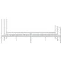 Bettgestell aus Metall mit Kopfteil und weißem Fußteil 200x200 cm von vidaXL, Betten und Lattenroste - Ref: Foro24-352393, Pr...