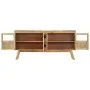 Aparador de madera maciza de mango marrón y negro 160x30x76 cm de vidaXL, Aparadores - Ref: Foro24-353306, Precio: 474,56 €, ...
