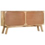 Brown and black solid mango wood sideboard 160x30x76 cm by vidaXL, Sideboards - Ref: Foro24-353306, Price: 481,88 €, Discount: %