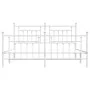 Estructura cama metal con cabecero y pie cama blanco 183x213 cm de vidaXL, Camas y somieres - Ref: Foro24-353609, Precio: 143...