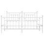 Metallbettgestell mit Kopf- und Fußteil weiß 183x213 cm von vidaXL, Betten und Lattenroste - Ref: Foro24-353609, Preis: 145,7...