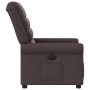 Sillón reclinable eléctrico tela marrón oscuro