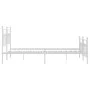 Estructura cama metal con cabecero y pie cama blanco 183x213 cm de vidaXL, Camas y somieres - Ref: Foro24-353609, Precio: 143...