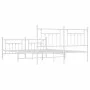 Estructura cama metal con cabecero y pie cama blanco 183x213 cm de vidaXL, Camas y somieres - Ref: Foro24-353609, Precio: 143...