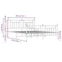 Estructura cama metal con cabecero y pie cama blanco 183x213 cm de vidaXL, Camas y somieres - Ref: Foro24-353609, Precio: 143...