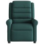 Sillón reclinable eléctrico tela verde oscuro