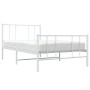 Metallbettgestell mit Kopf- und Fußteil weiß 80x200 cm von vidaXL, Betten und Lattenroste - Ref: Foro24-352538, Preis: 67,66 ...