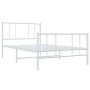 Metallbettgestell mit Kopf- und Fußteil weiß 80x200 cm von vidaXL, Betten und Lattenroste - Ref: Foro24-352538, Preis: 67,66 ...