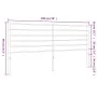 Black metal headboard 193 cm by vidaXL, Headboards and footboards - Ref: Foro24-352356, Price: 34,80 €, Discount: %