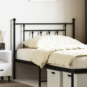 Black metal headboard 107 cm by vidaXL, Headboards and footboards - Ref: Foro24-353567, Price: 32,33 €, Discount: %