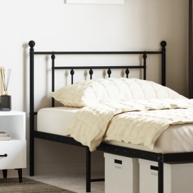 Cabecero de metal negro 107 cm de vidaXL, Cabeceros y pies de cama - Ref: Foro24-353567, Precio: 33,00 €, Descuento: %