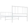 Metallbettgestell mit Kopf- und Fußteil weiß 80x200 cm von vidaXL, Betten und Lattenroste - Ref: Foro24-352538, Preis: 67,66 ...