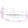 Metallbettgestell mit Kopf- und Fußteil weiß 80x200 cm von vidaXL, Betten und Lattenroste - Ref: Foro24-352538, Preis: 67,66 ...