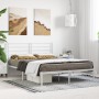 Bettgestell aus Metall mit weißem Kopfteil 120x190 cm von vidaXL, Betten und Lattenroste - Ref: Foro24-352365, Preis: 99,68 €...