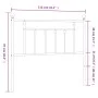 Cabecero de metal negro 107 cm de vidaXL, Cabeceros y pies de cama - Ref: Foro24-353567, Precio: 32,33 €, Descuento: %