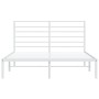 Bettgestell aus Metall mit weißem Kopfteil 120x190 cm von vidaXL, Betten und Lattenroste - Ref: Foro24-352365, Preis: 99,68 €...