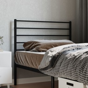 Black metal headboard 75 cm by vidaXL, Headboards and footboards - Ref: Foro24-352345, Price: 20,86 €, Discount: %