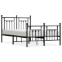 Bed frame with headboard and footboard black metal 120x190 cm by vidaXL, Beds and slatted bases - Ref: Foro24-353552, Price: ...