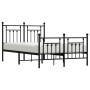 Bed frame with headboard and footboard black metal 120x190 cm by vidaXL, Beds and slatted bases - Ref: Foro24-353552, Price: ...