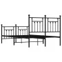 Bed frame with headboard and footboard black metal 120x190 cm by vidaXL, Beds and slatted bases - Ref: Foro24-353552, Price: ...