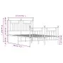 Bed frame with headboard and footboard black metal 120x190 cm by vidaXL, Beds and slatted bases - Ref: Foro24-353552, Price: ...