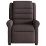 Sillón reclinable de masaje eléctrico tela marrón oscuro