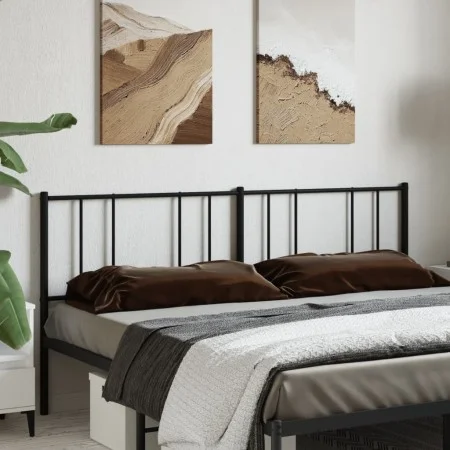 Cabecero de metal negro 180 cm de vidaXL, Cabeceros y pies de cama - Ref: Foro24-352516, Precio: 29,67 €, Descuento: %