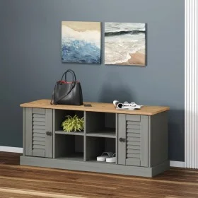VIGO solid pine wood shoemaker bench 106x35x45 cm by vidaXL, Benches for halls and storage - Ref: Foro24-353180, Price: 99,47...