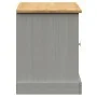 Banco zapatero VIGO madera maciza de pino gris 106x35x45 cm de vidaXL, Bancos para recibidores y almacenamiento - Ref: Foro24...