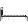 Estructura de cama con cabecero metal negro 140x200 cm de vidaXL, Camas y somieres - Ref: Foro24-353636, Precio: 144,27 €, De...