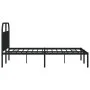 Estructura de cama con cabecero metal negro 140x200 cm de vidaXL, Camas y somieres - Ref: Foro24-353636, Precio: 141,04 €, De...