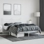 Bettgestell aus weißem Metall mit Kopfteil 140x200 cm von vidaXL, Betten und Lattenroste - Ref: Foro24-353587, Preis: 98,94 €...