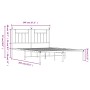 Bettgestell aus weißem Metall mit Kopfteil 140x200 cm von vidaXL, Betten und Lattenroste - Ref: Foro24-353587, Preis: 98,94 €...
